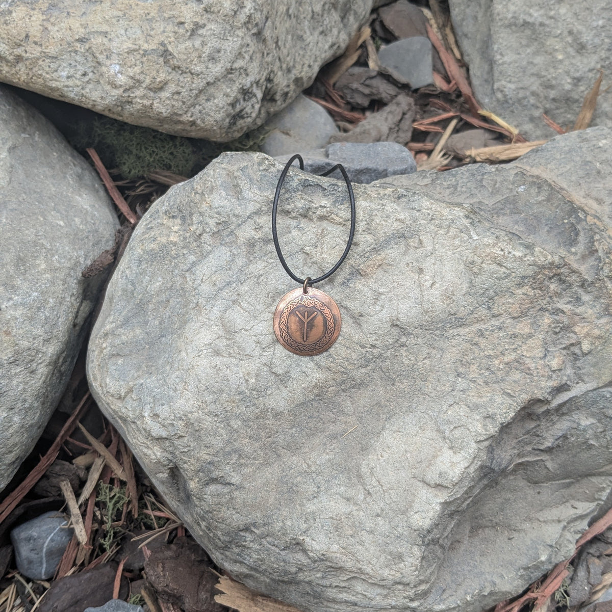 Rune Copper Pendant (Elder Futhark) - A Grade