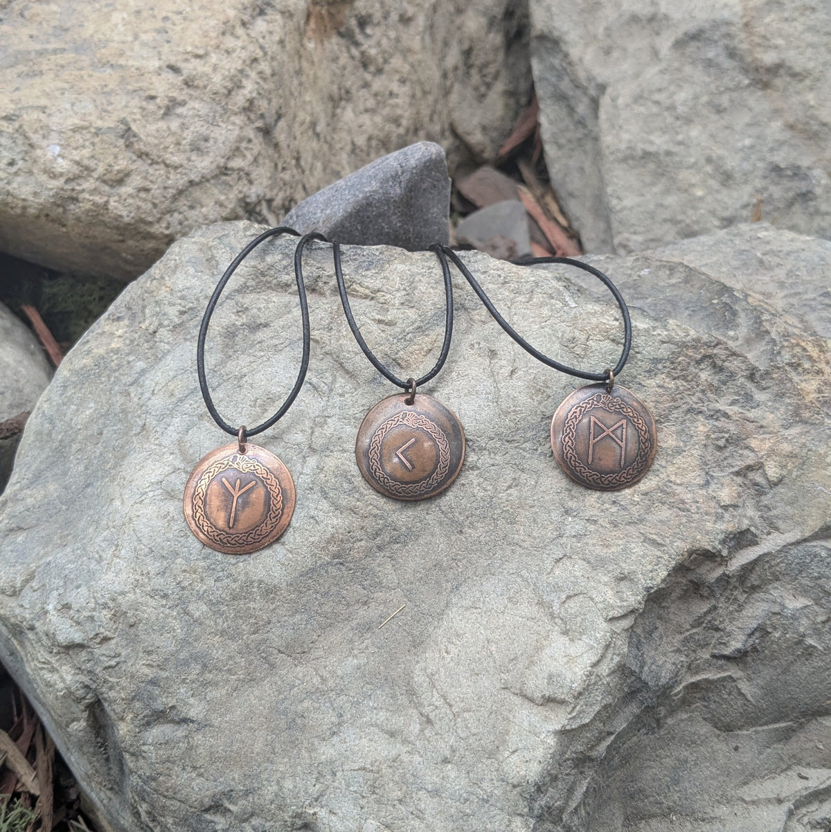 Rune Copper Pendant (Elder Futhark) - A Grade