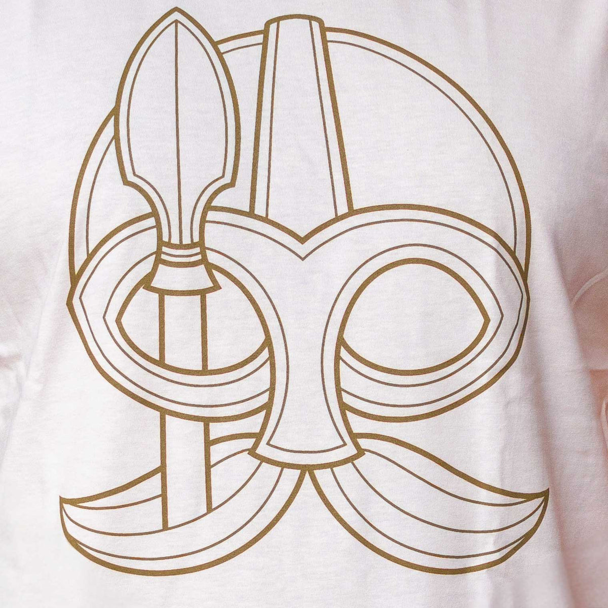 Odin and Gungnir Tee (Pale pink with Gold Print)