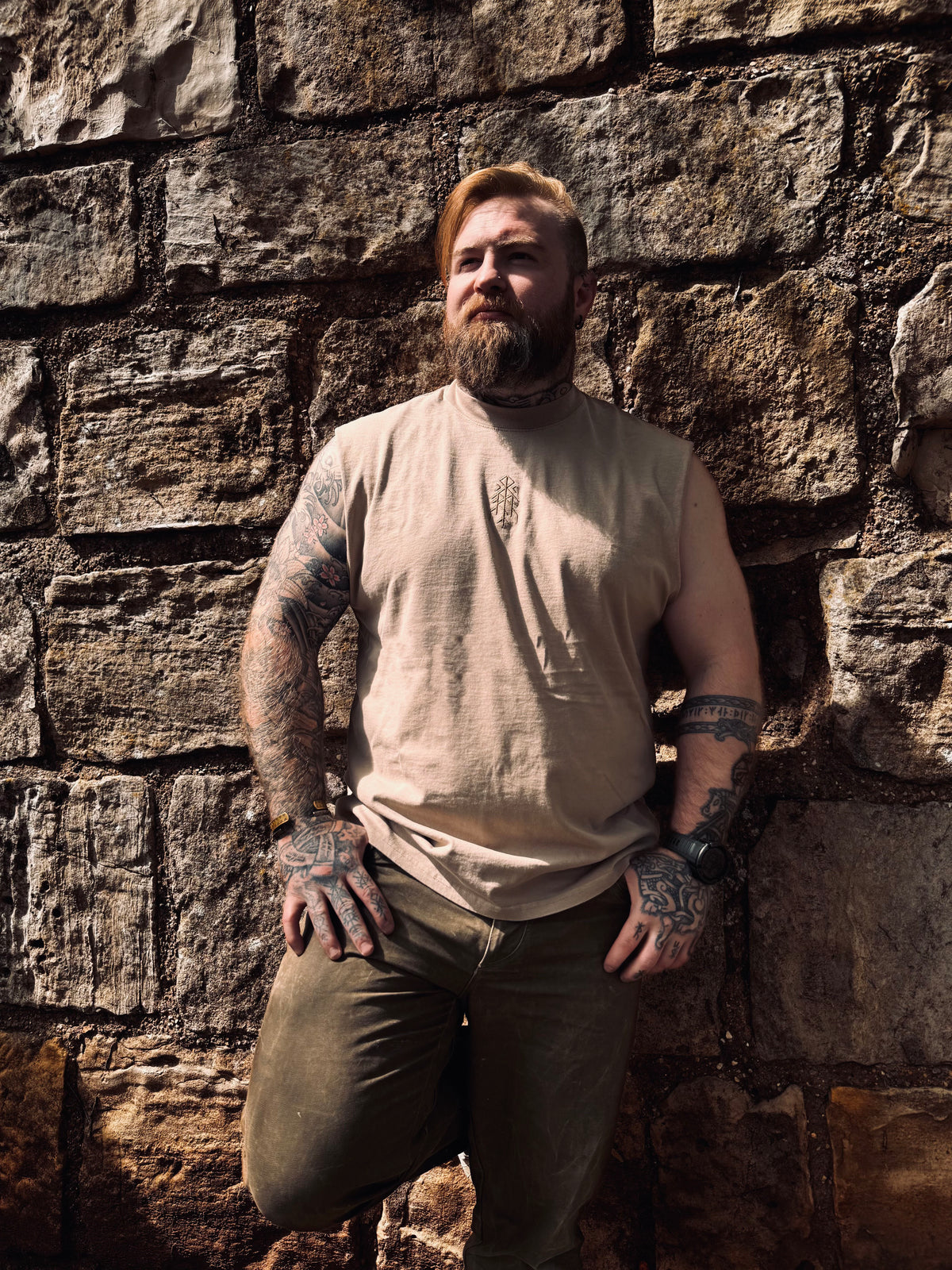 Bindrune Sleeveless - Faded Khaki