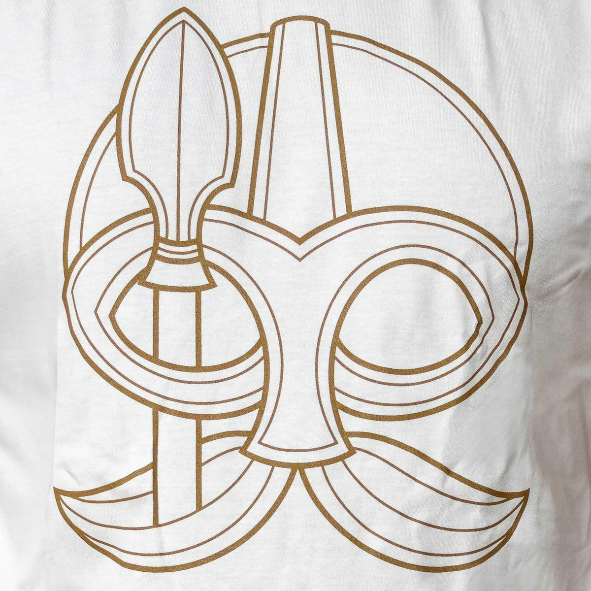 Odin and Gungnir Tee (White with Gold Print)