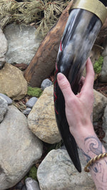 Custom Bindrune Drinking Horn