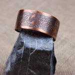 Copper owl cuff