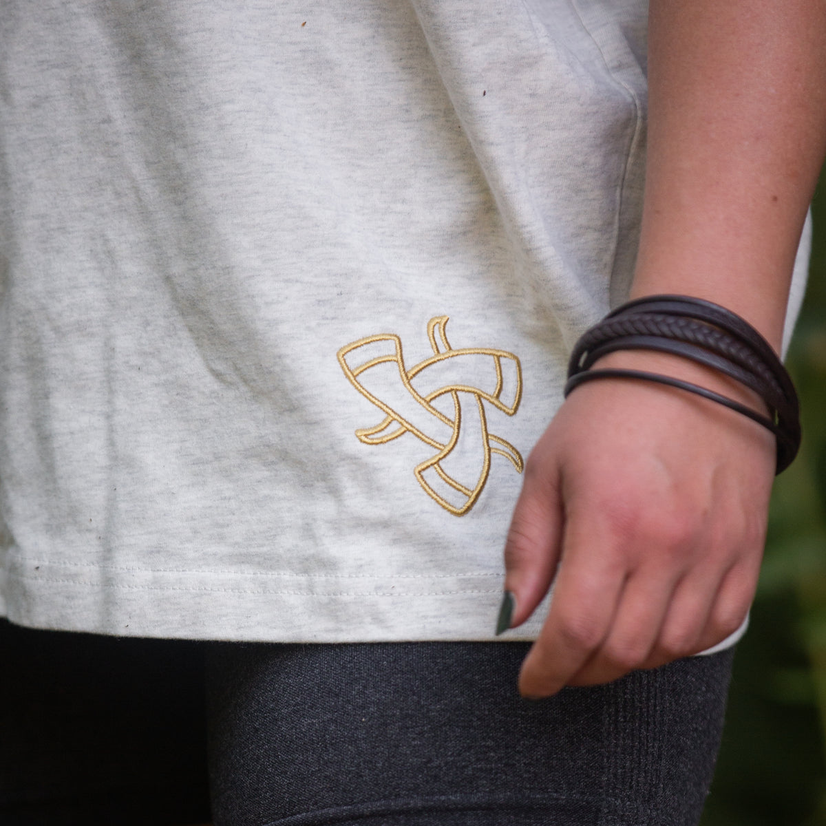 Embroidered Runic Tee (Heather)