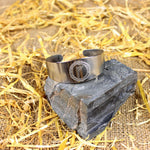 Rune shield cuff (Younger Futhark) Steel