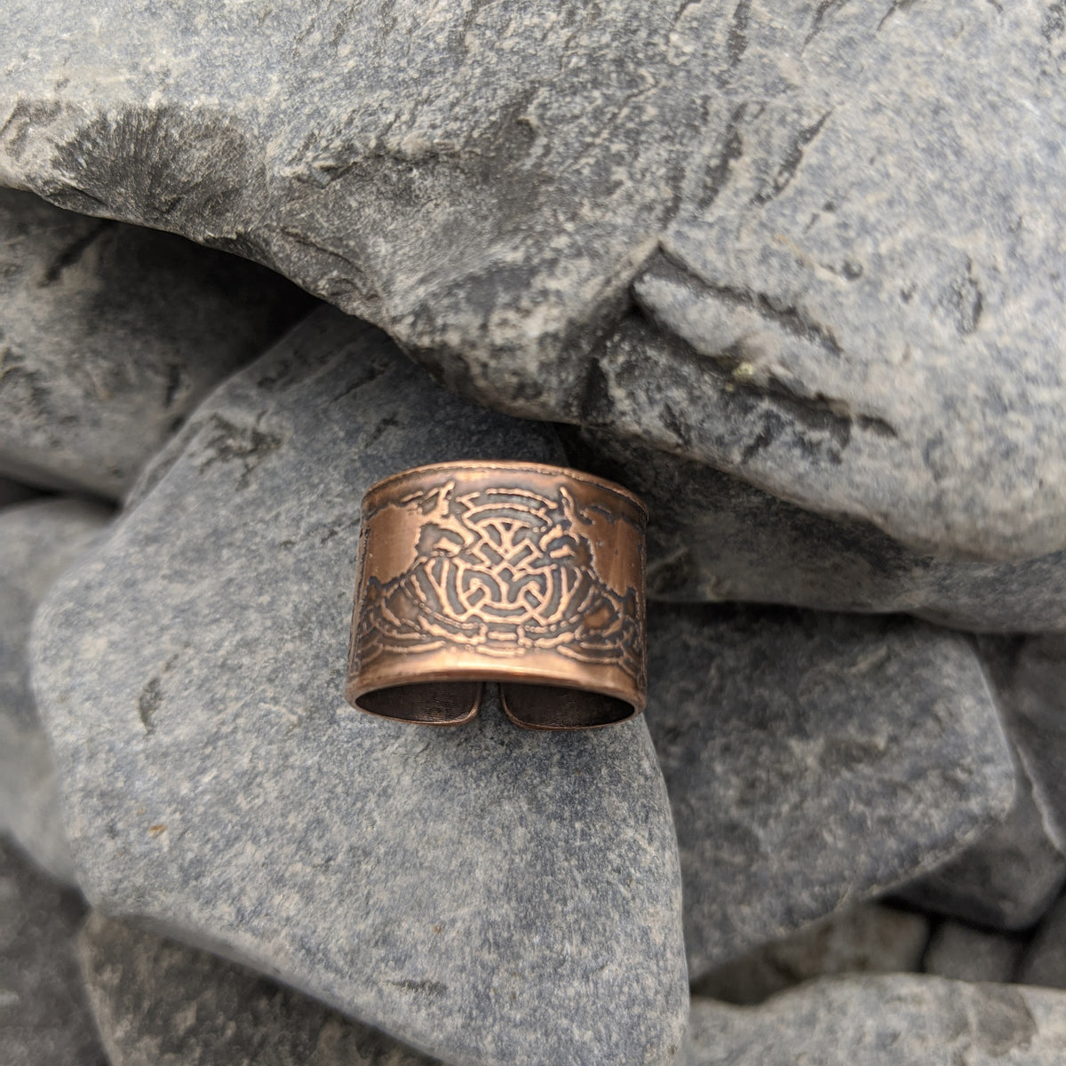 Geri and Freki Ring- Copper