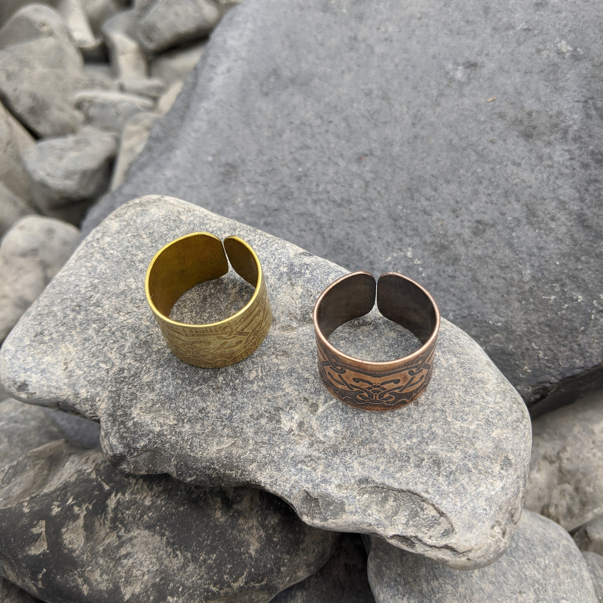 Adjustable Norse ring- Brass/Copper