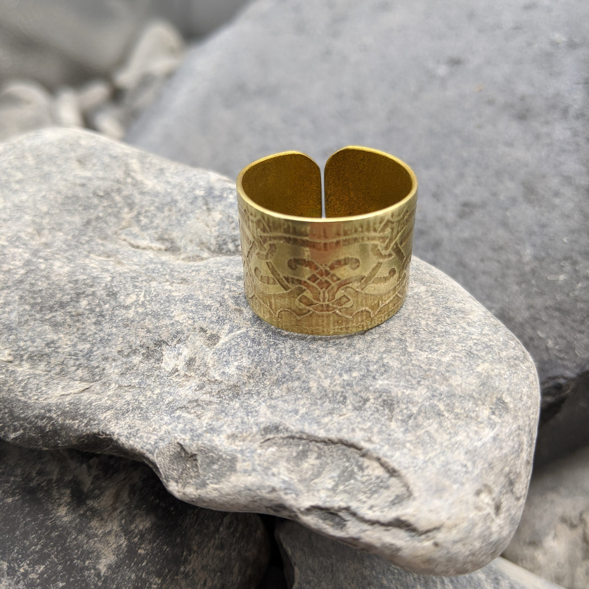 Adjustable Norse ring- Brass