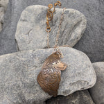Wolf pendant Copper