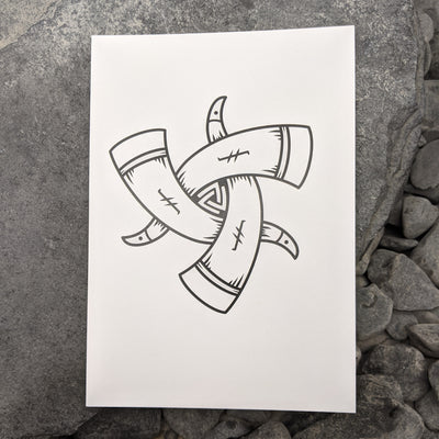 Horns of Odin Logo A5 Print