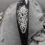 Odin Mask Drinking Horn (White)