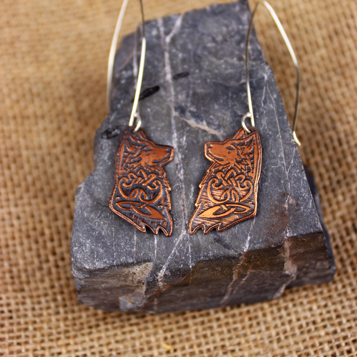 Geri and Freki earrings (Copper)