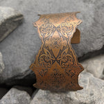 Wolf cutout cuff Copper